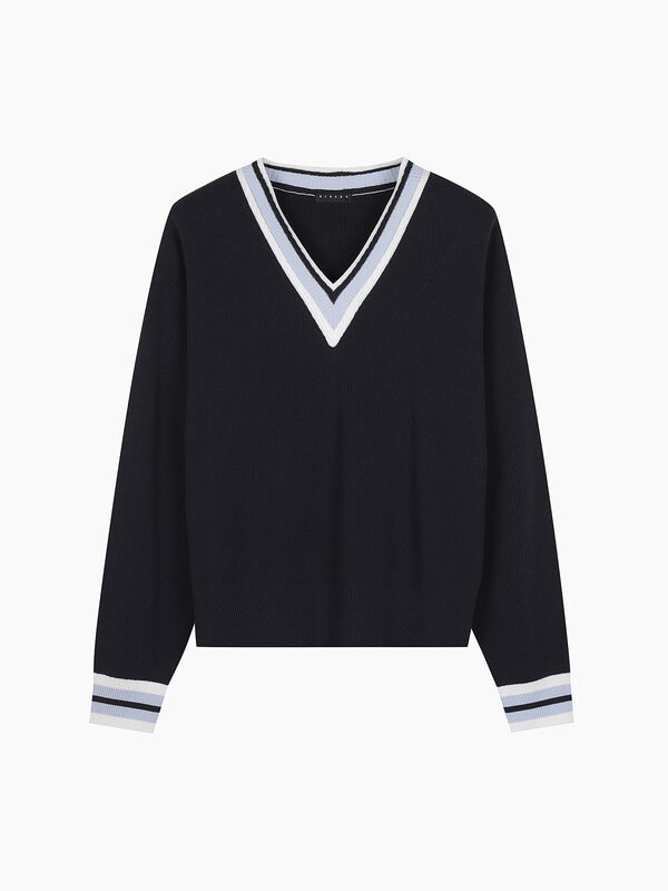 V NECK SWEATER L/S - sisley k v-neck sweaters | Sisley K