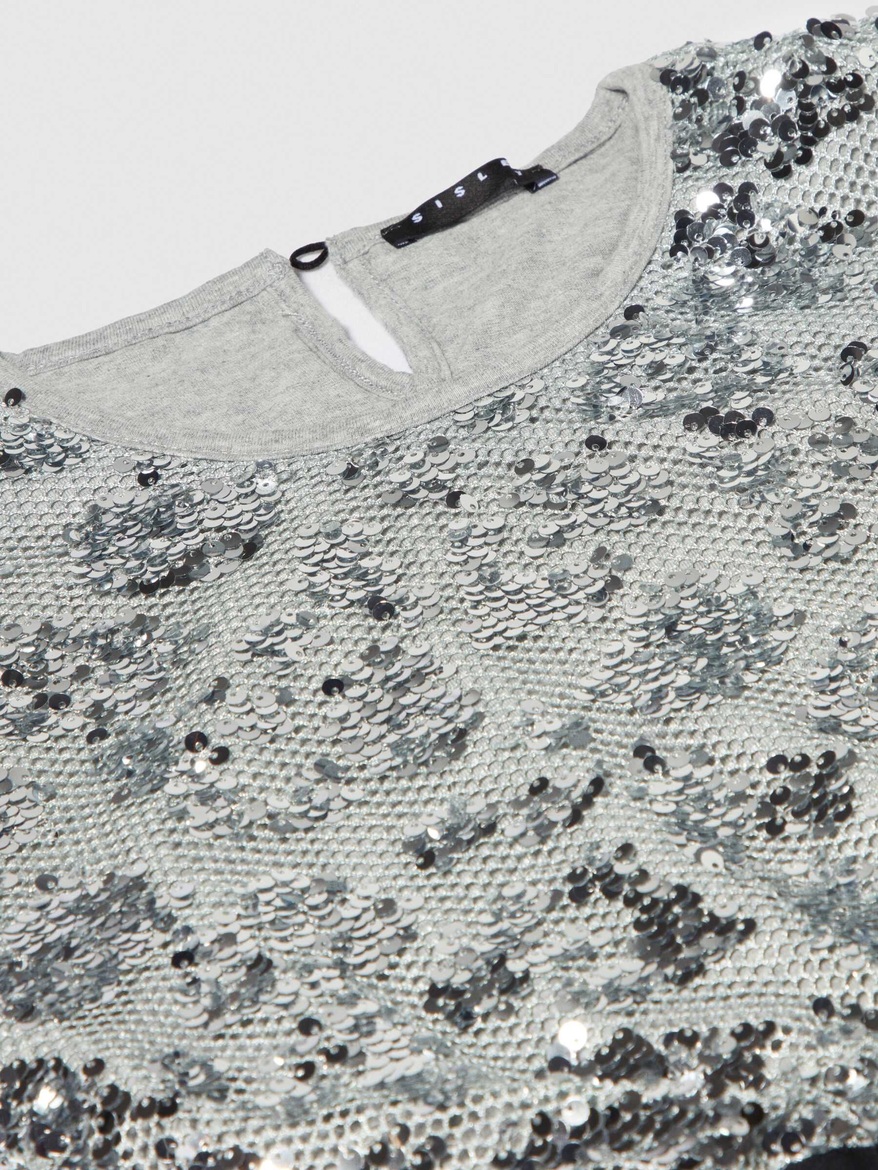 Blouse with mesh and sequins Junior Girl image number null