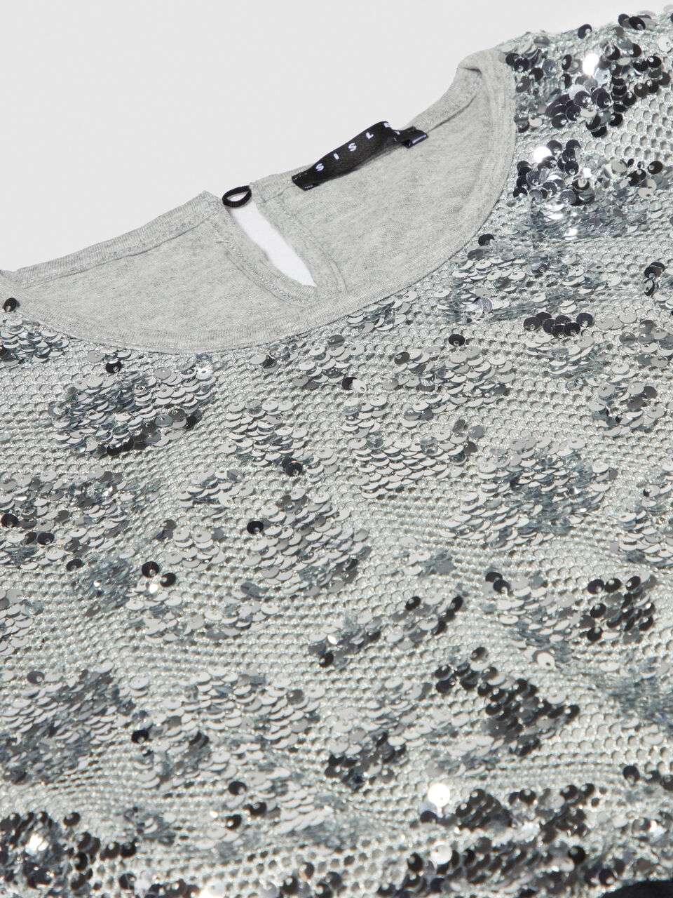 Blouse with mesh and sequins Junior Girl image number null