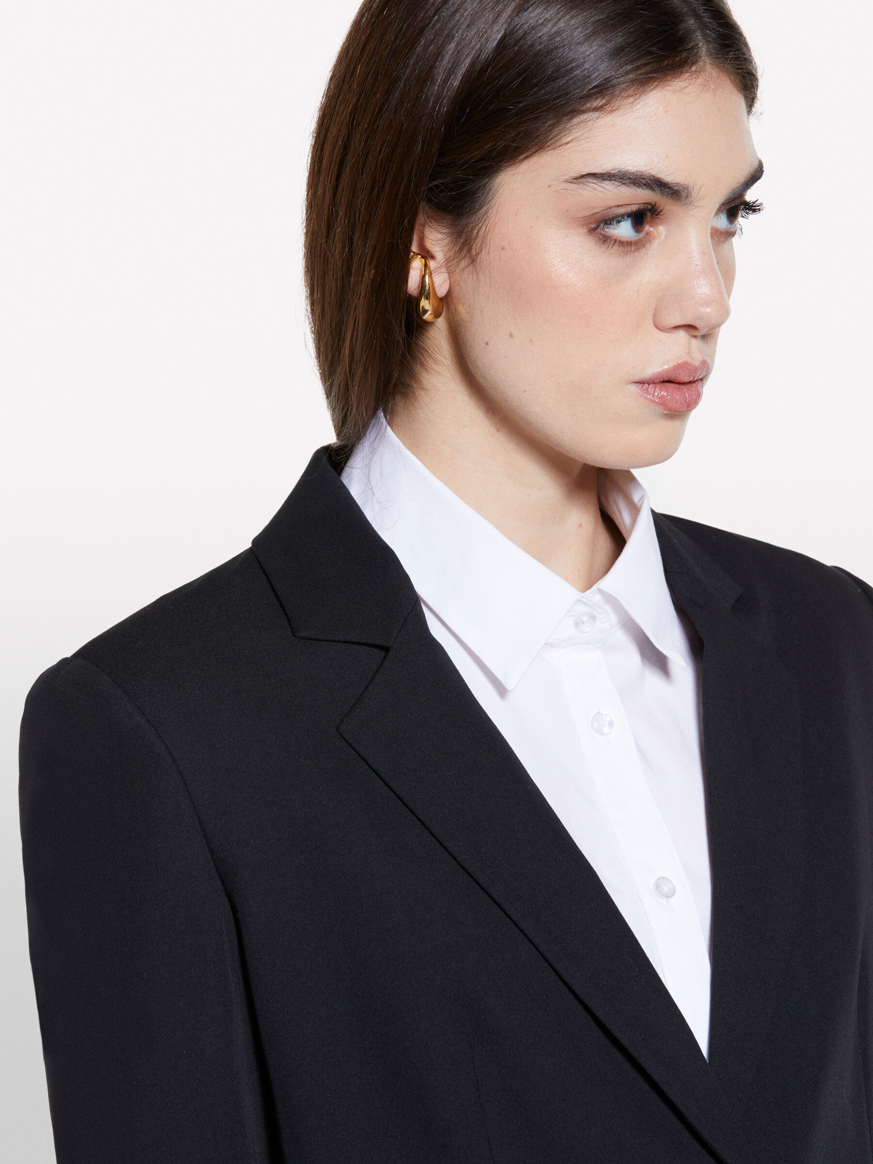 Black slim fit blazer, Black - Sisley