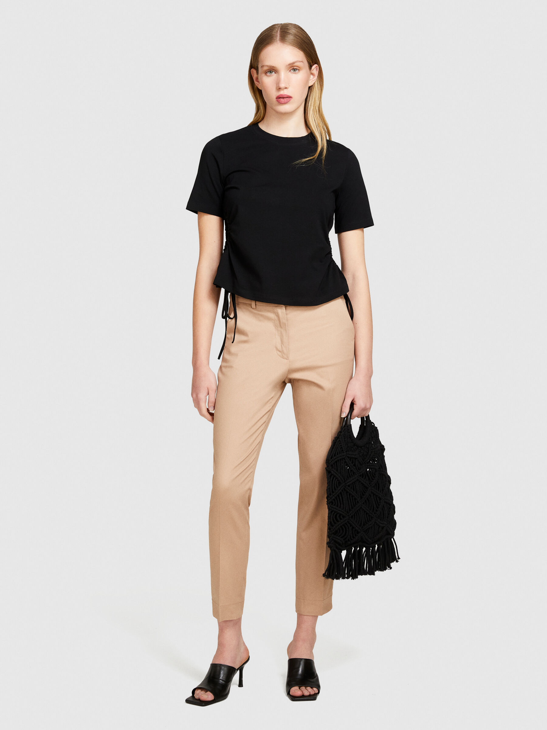 Regular fit chinos, Nude - Sisley