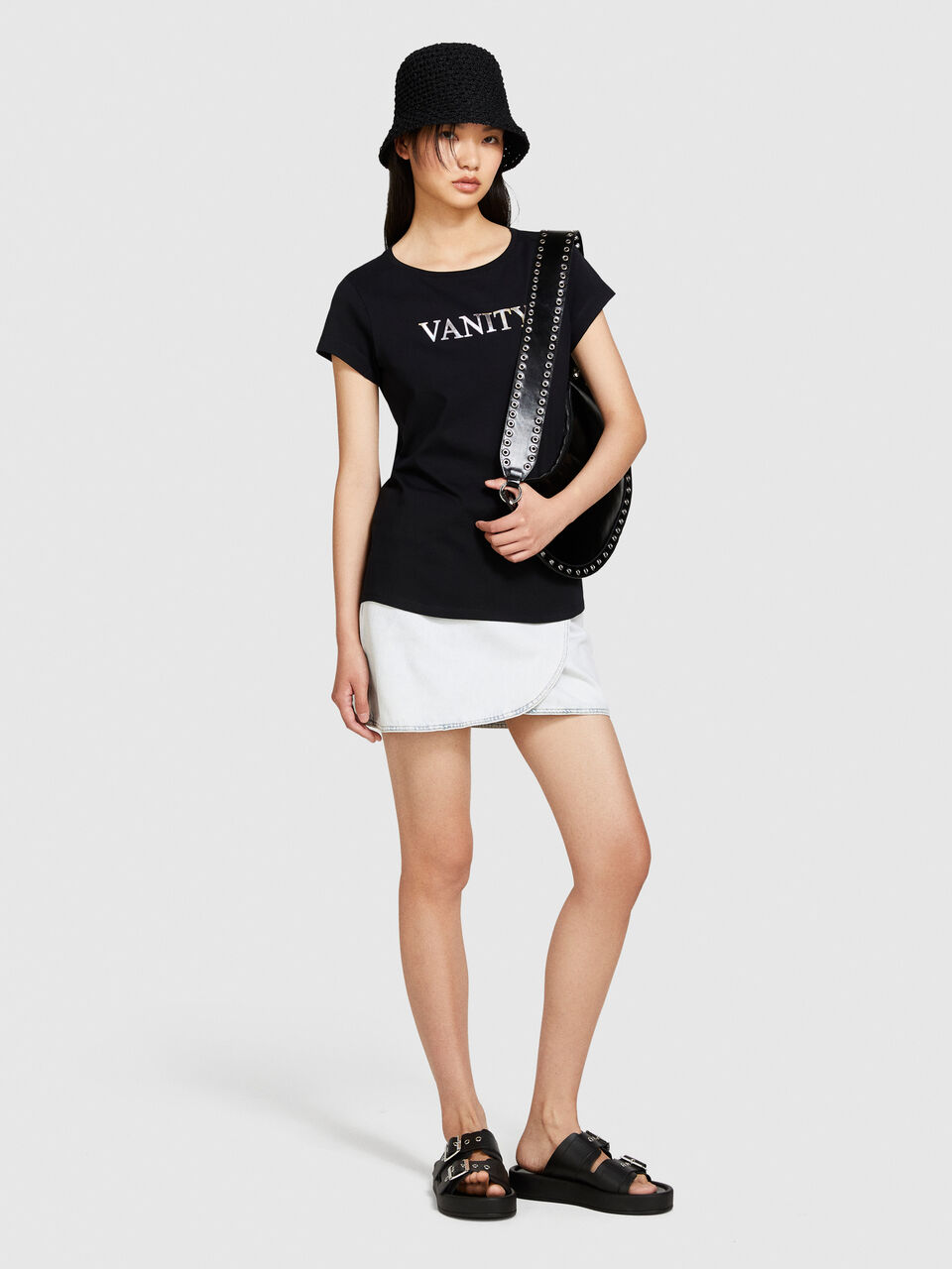 T-shirt with glossy print Women image number null