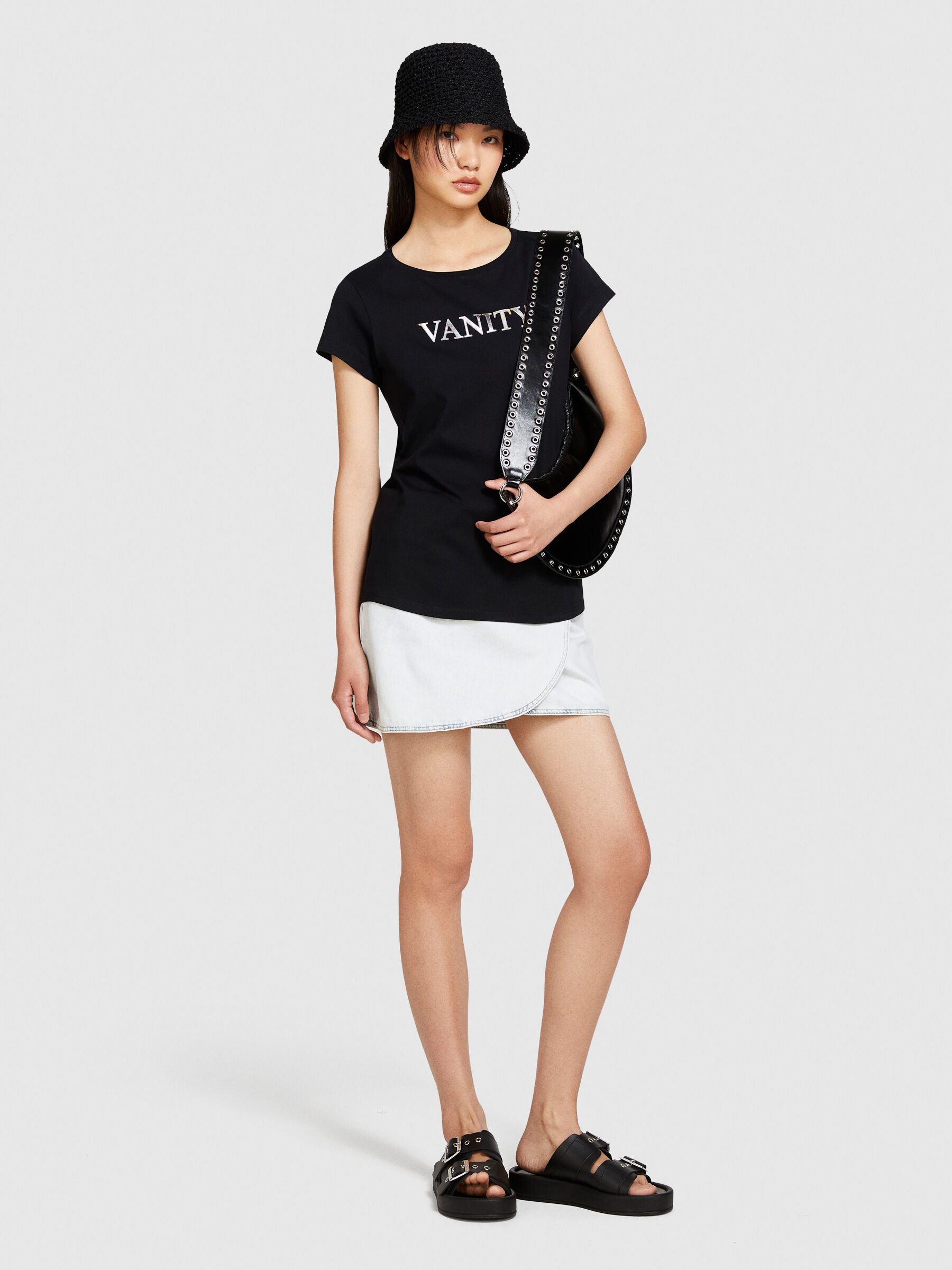 T-shirt with glossy print Women image number null