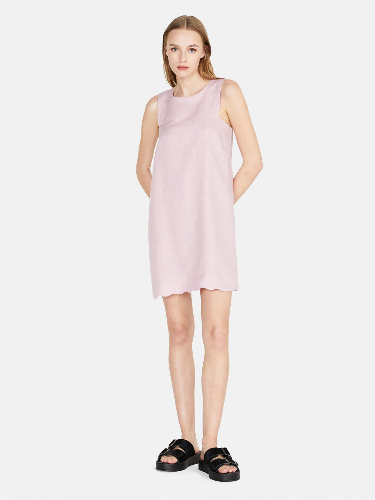 Pink sleeveless dress online