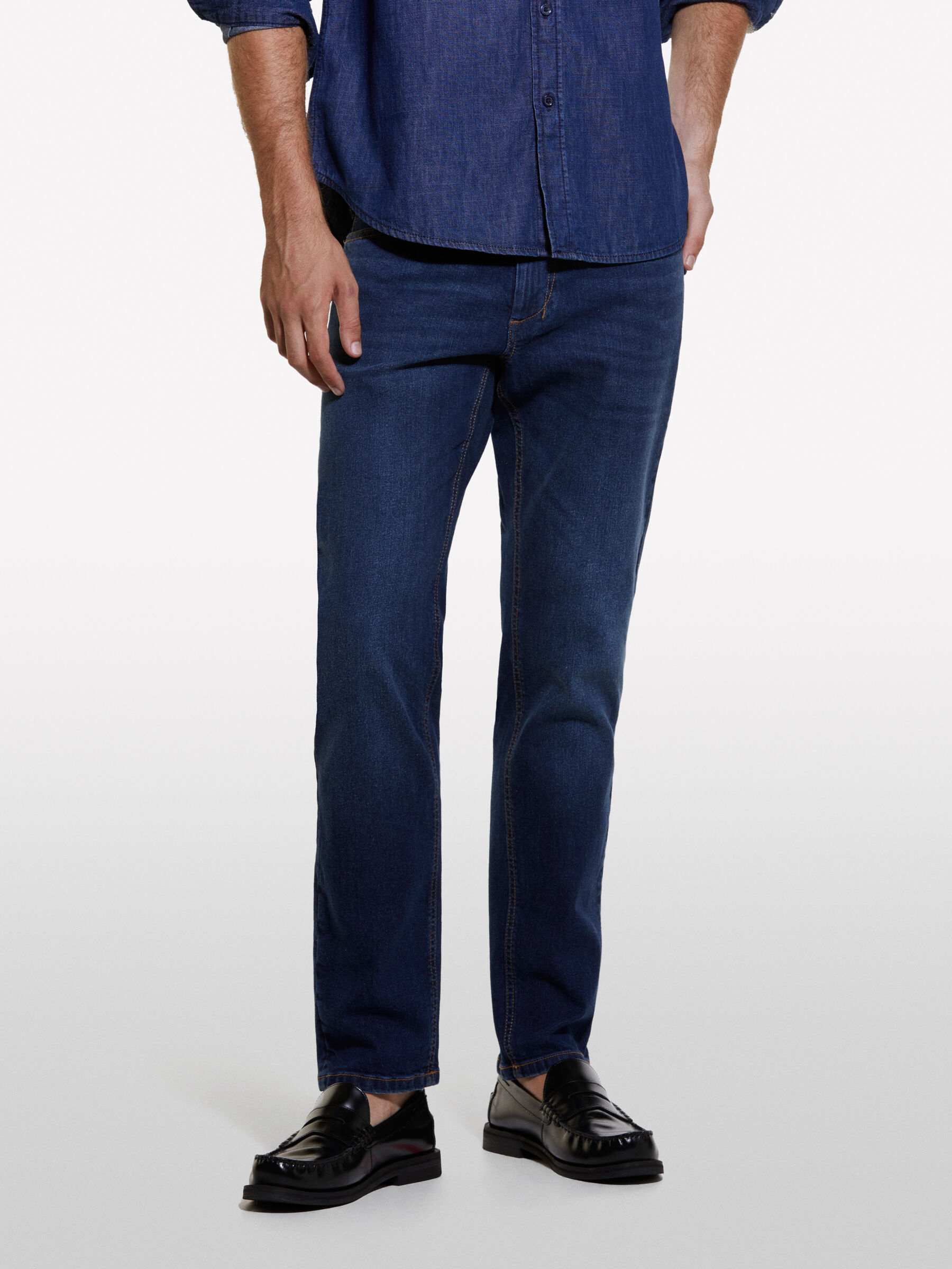 Dark blue slim fit Stockholm jeans Dark Blue Sisley