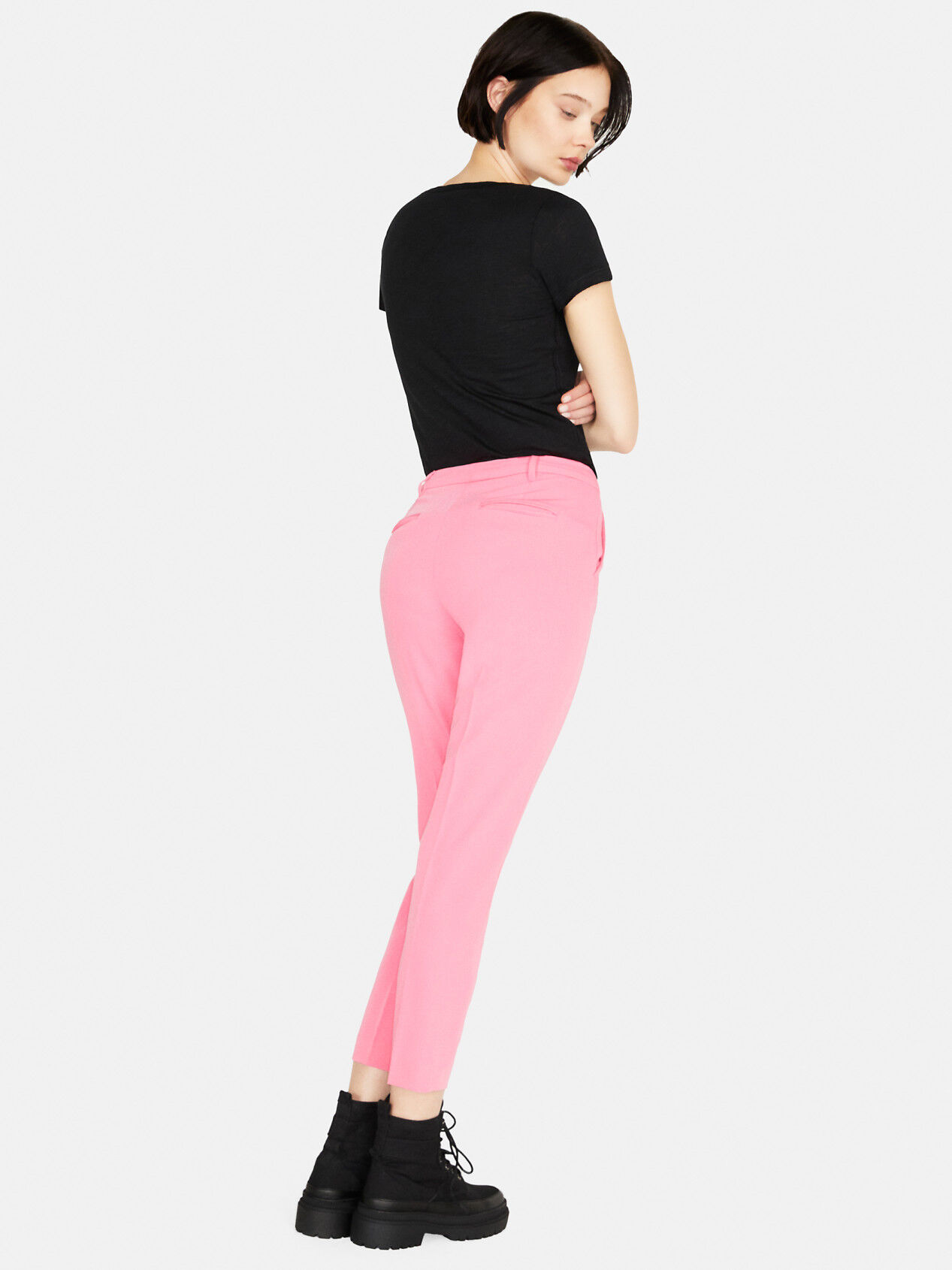 Pink cigarette trousers store