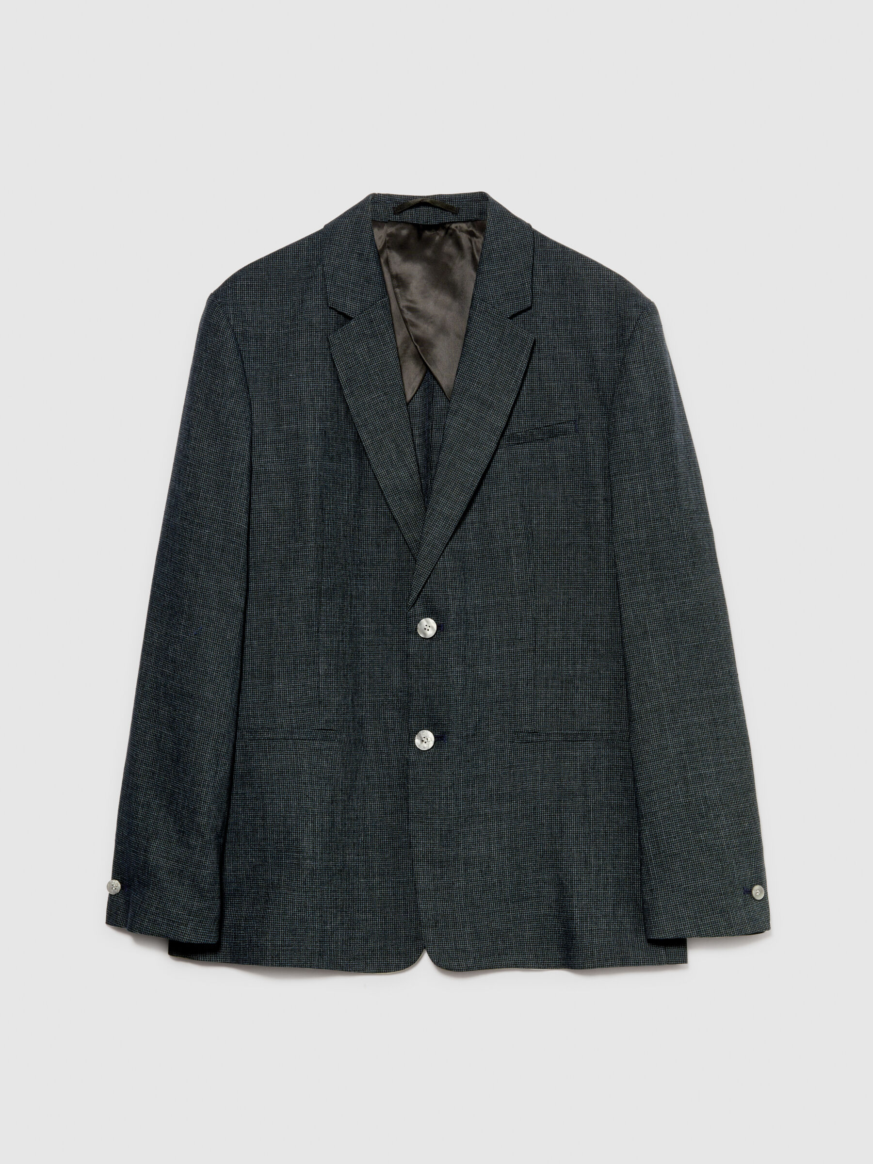 Single-breasted blazer in linen blend Men image number null