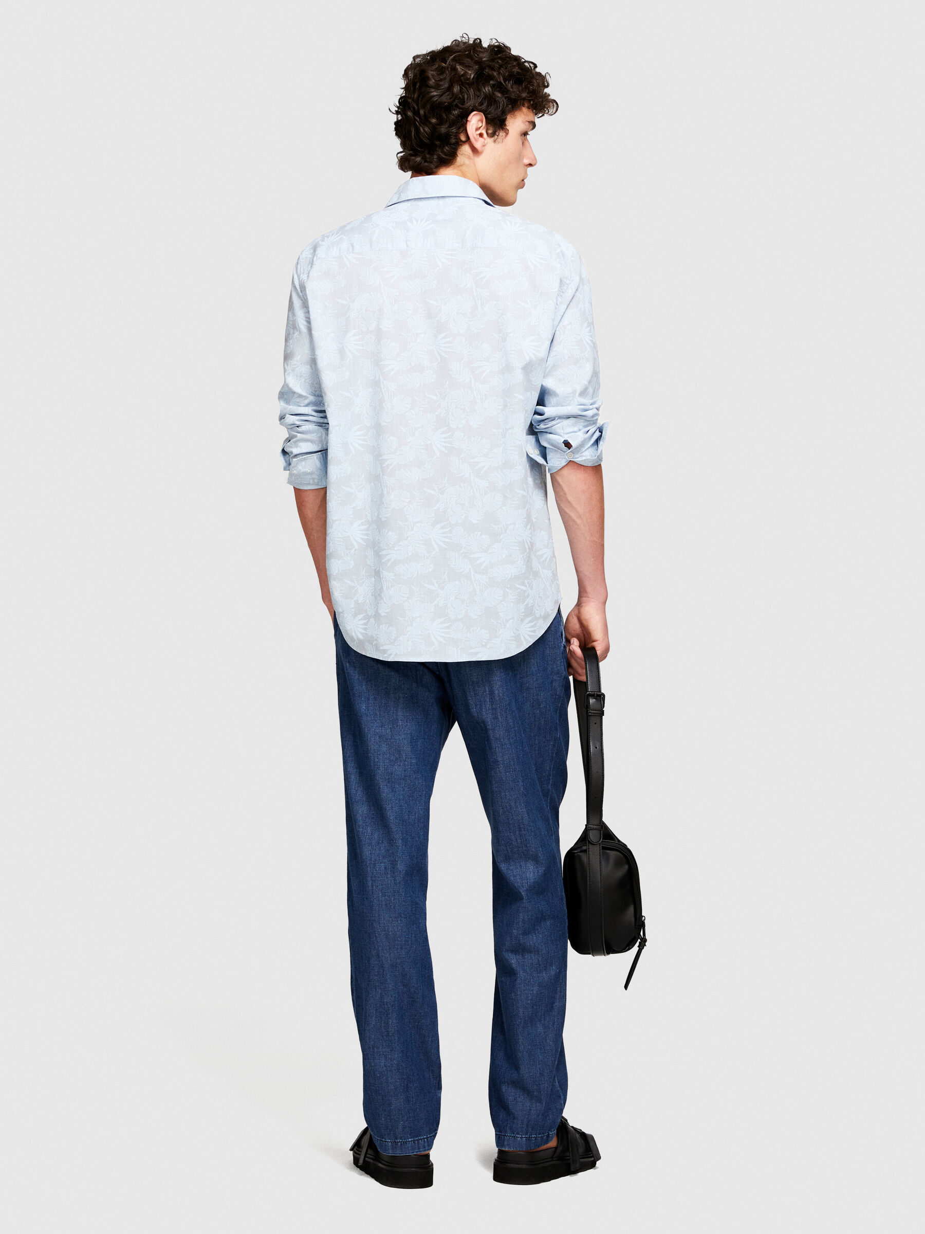 Trousers in chambray Men image number null