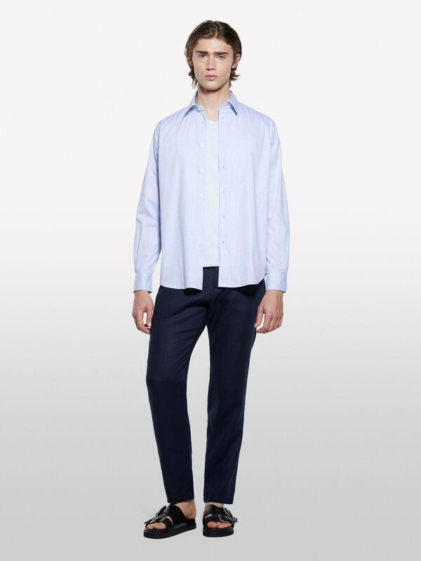 Light blue regular fit shirt - men's regular fit shirts | Sisley