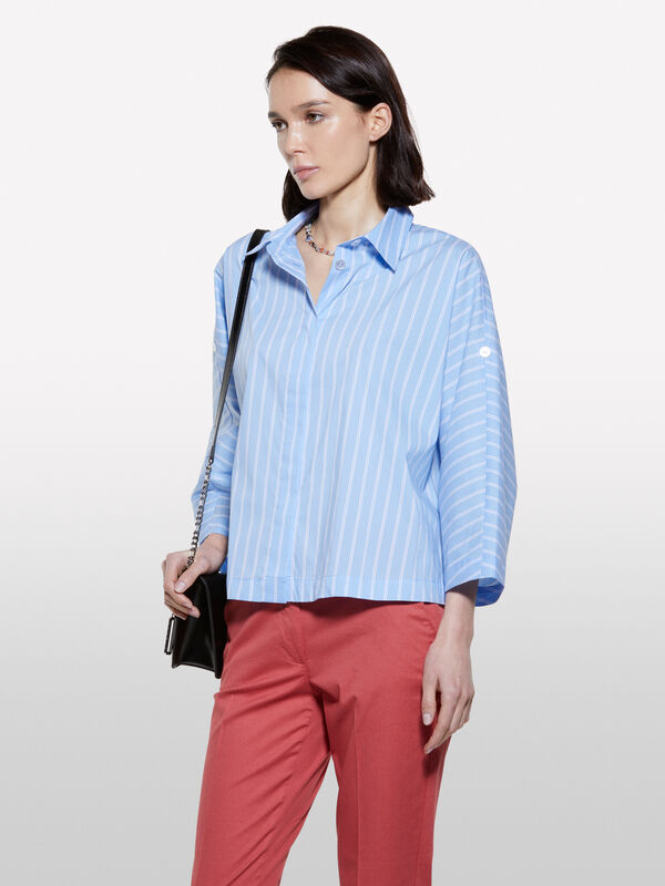 Light blue striped shirt - women's shirts | Sisley