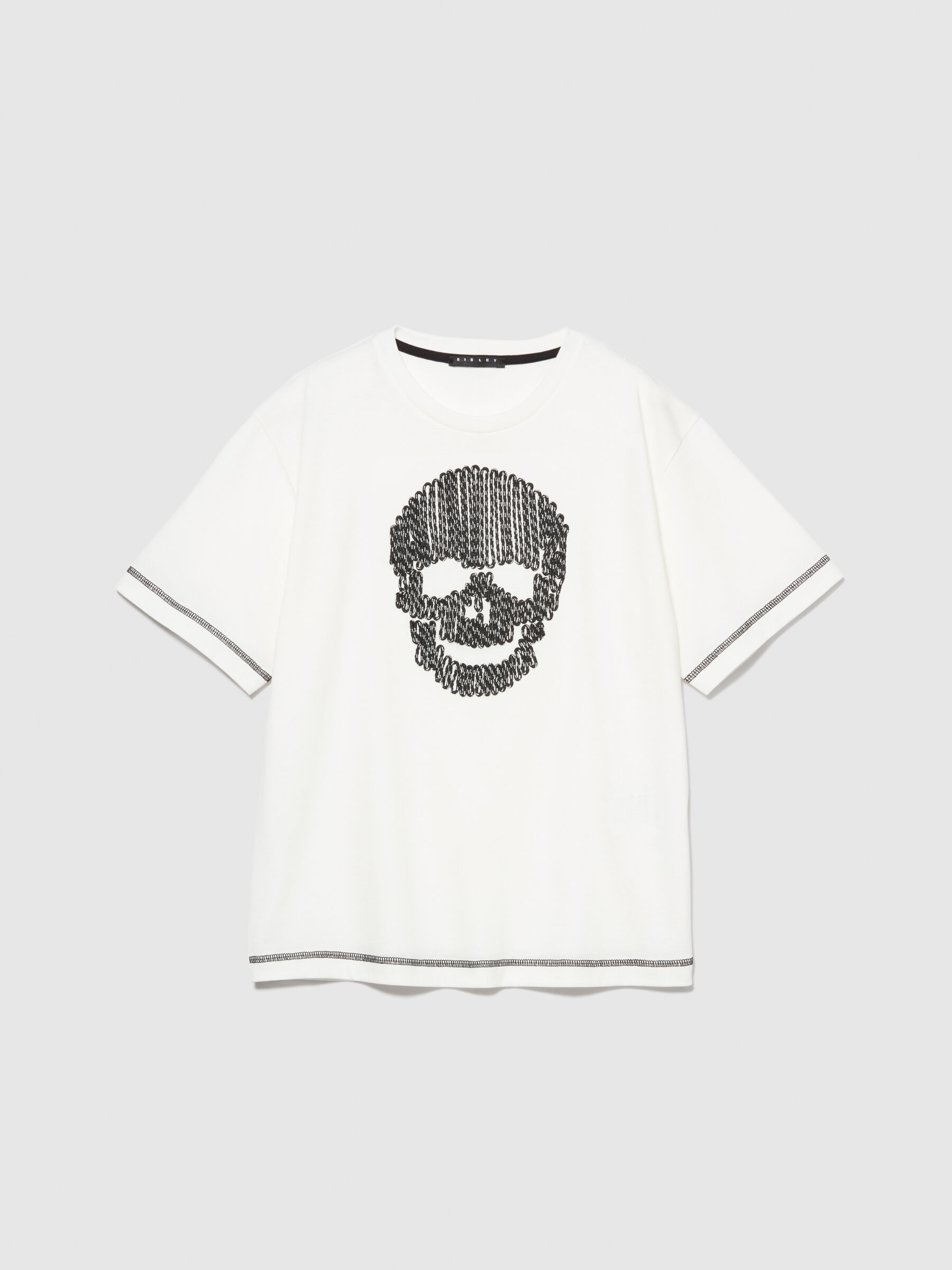 【KOOLOSET】Lettering embroidery short sleeve T-shirt OBSCURANT Metal Logo Embroidered Short Sleeve T-shirt