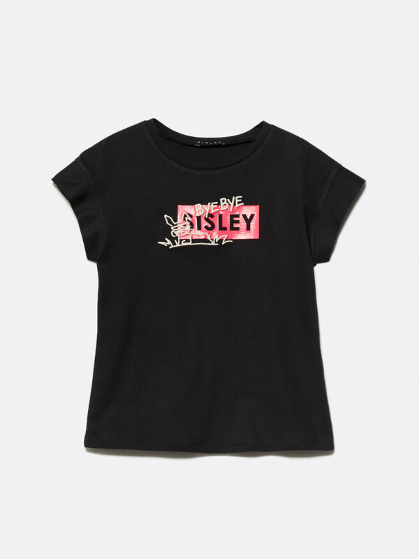 T-shirt with print and 3D embroidery Junior Girl