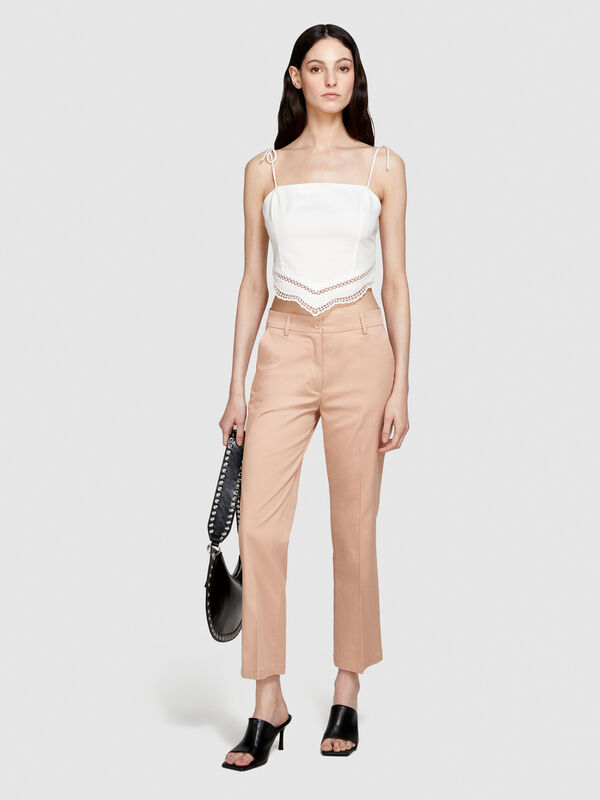 Cropped flared trousers - women's flared trousers | Sisley