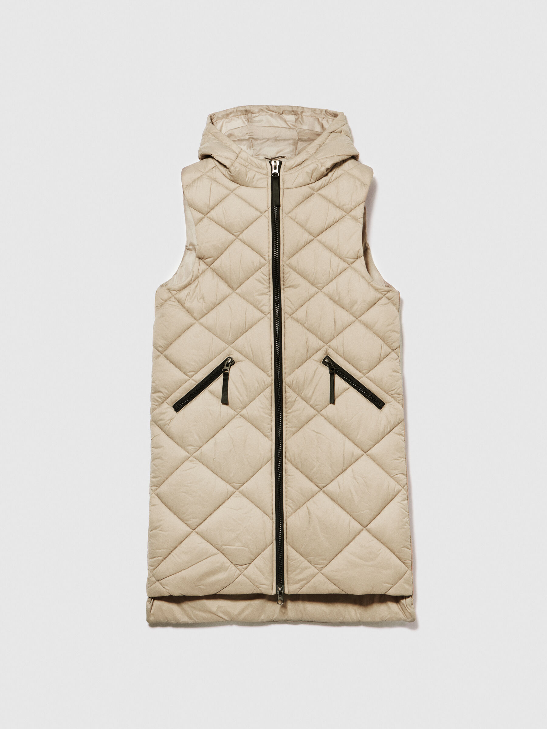 Long vest with hood Women image number null