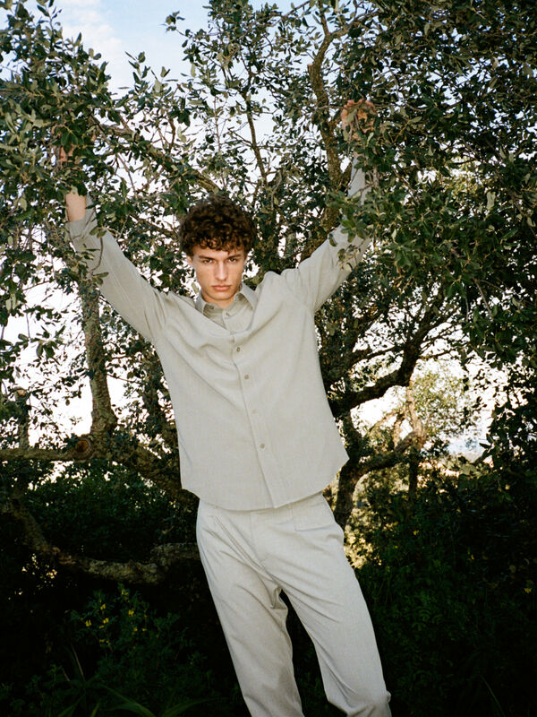 Light green shirt - men's regular fit shirts | Sisley