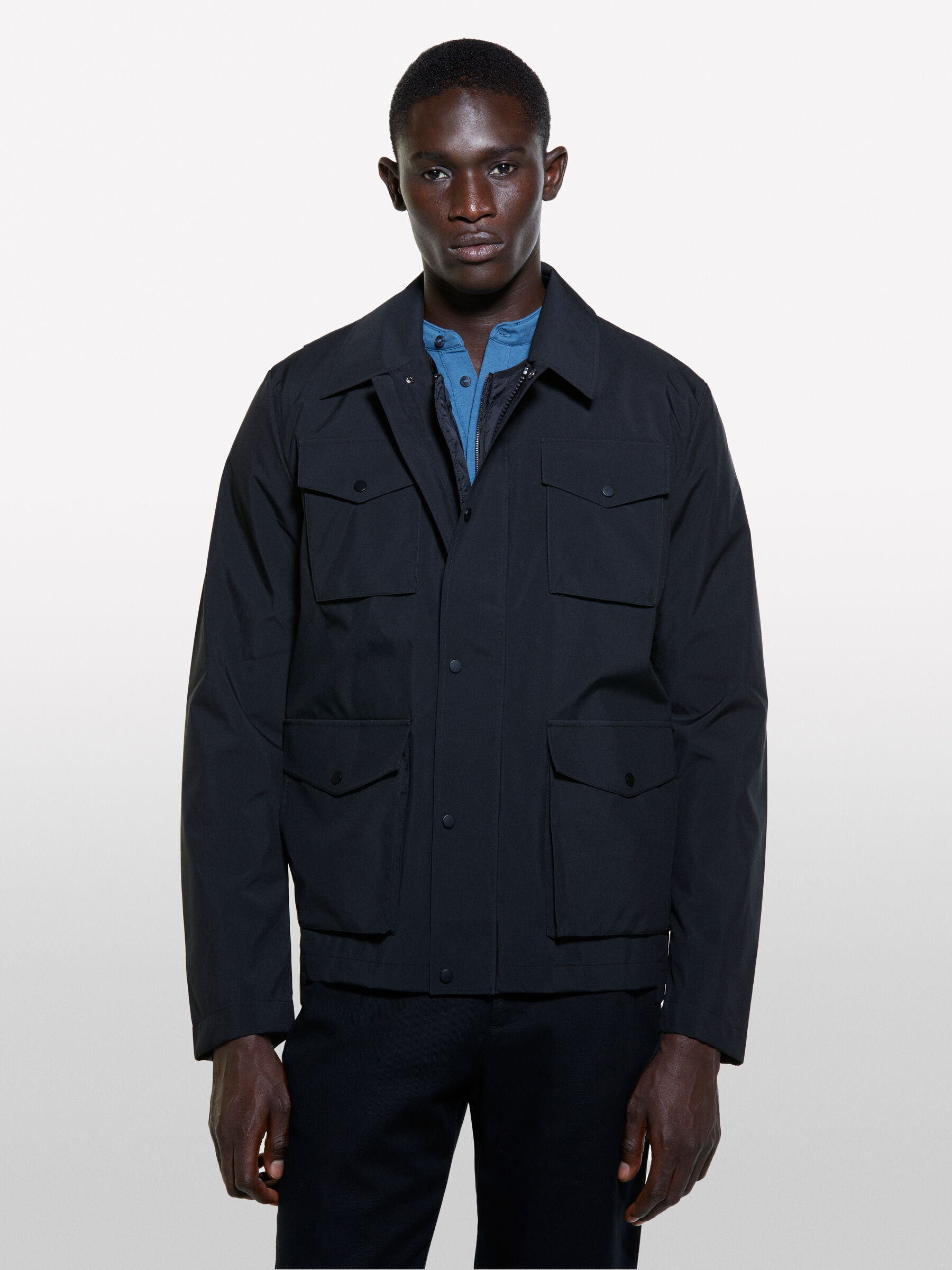 Black jacket with padded vest, Black - Sisley
