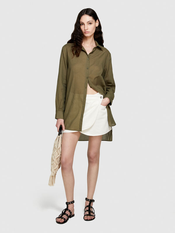 Oversized fit shirt - women's shirts | Sisley