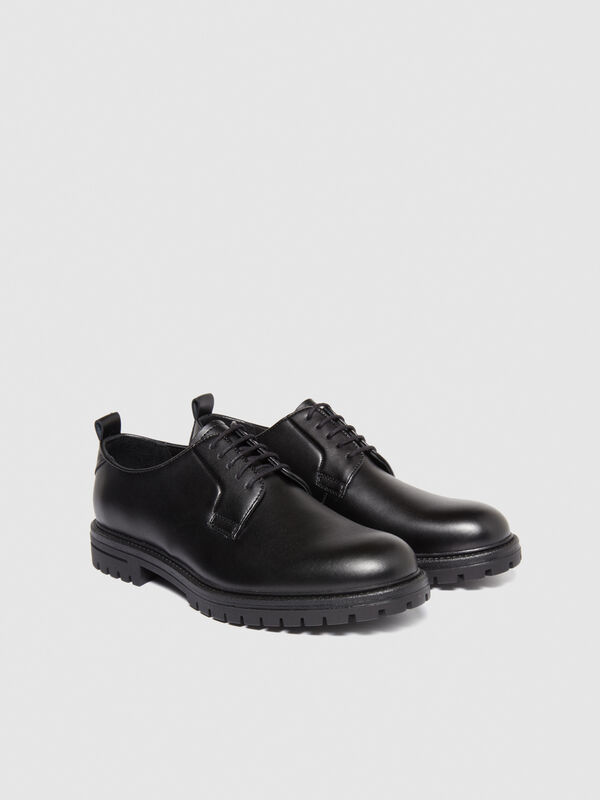 Leather derby shoes - men's shoes | Sisley