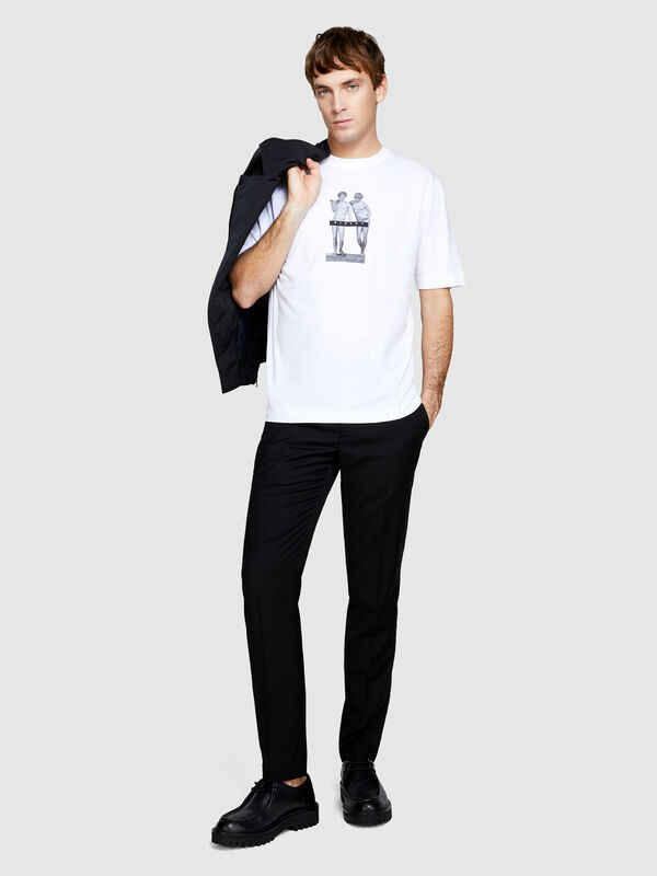 T-shirt with print T-shirt with print - men's short sleeve t-shirts | Sisley