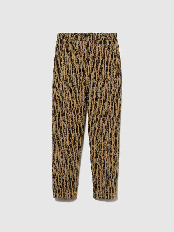 Printed cigarette trousers Printed cigarette trousers - women's skinny fit trousers | Sisley