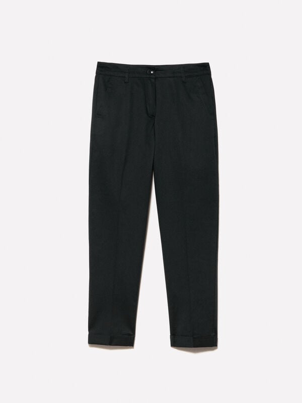 Black cigarette trousers Black cigarette trousers - women's skinny fit trousers | Sisley