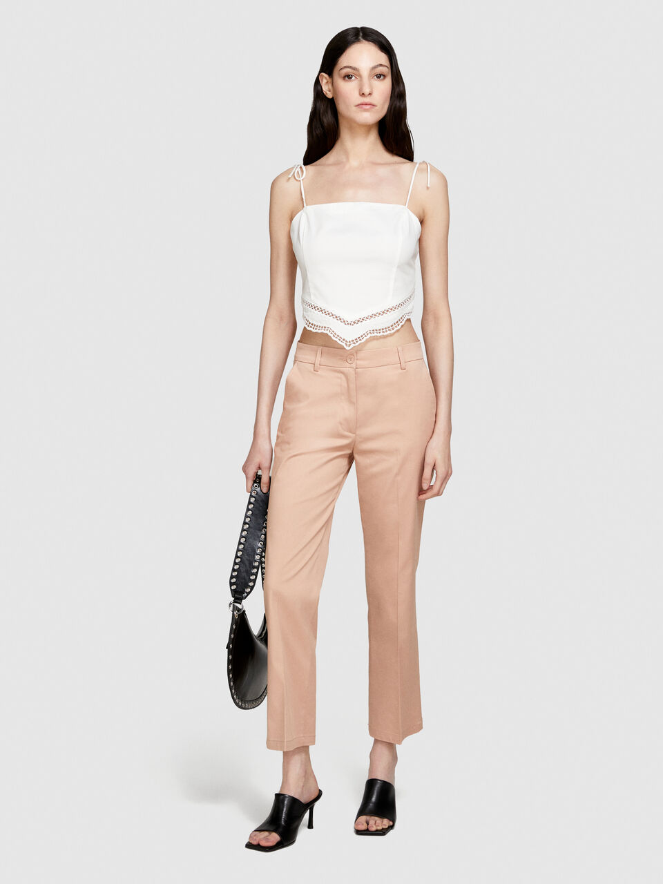 Cropped flared trousers Women image number null