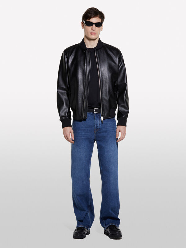 Black regular fit t-shirt - men's short sleeve t-shirts | Sisley