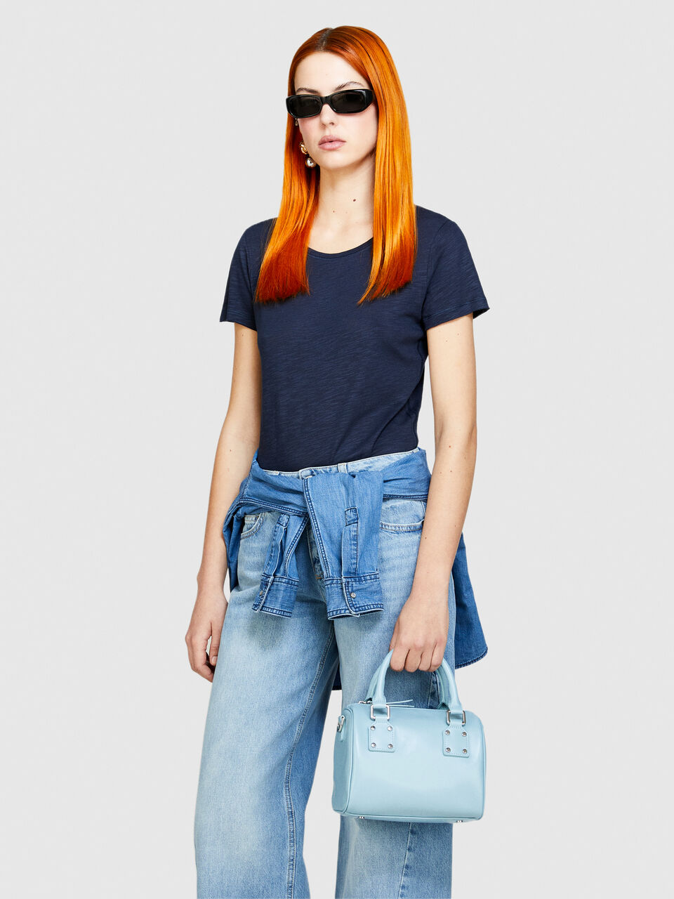 Mini vanity-style handbag with shoulder strap Women image number null