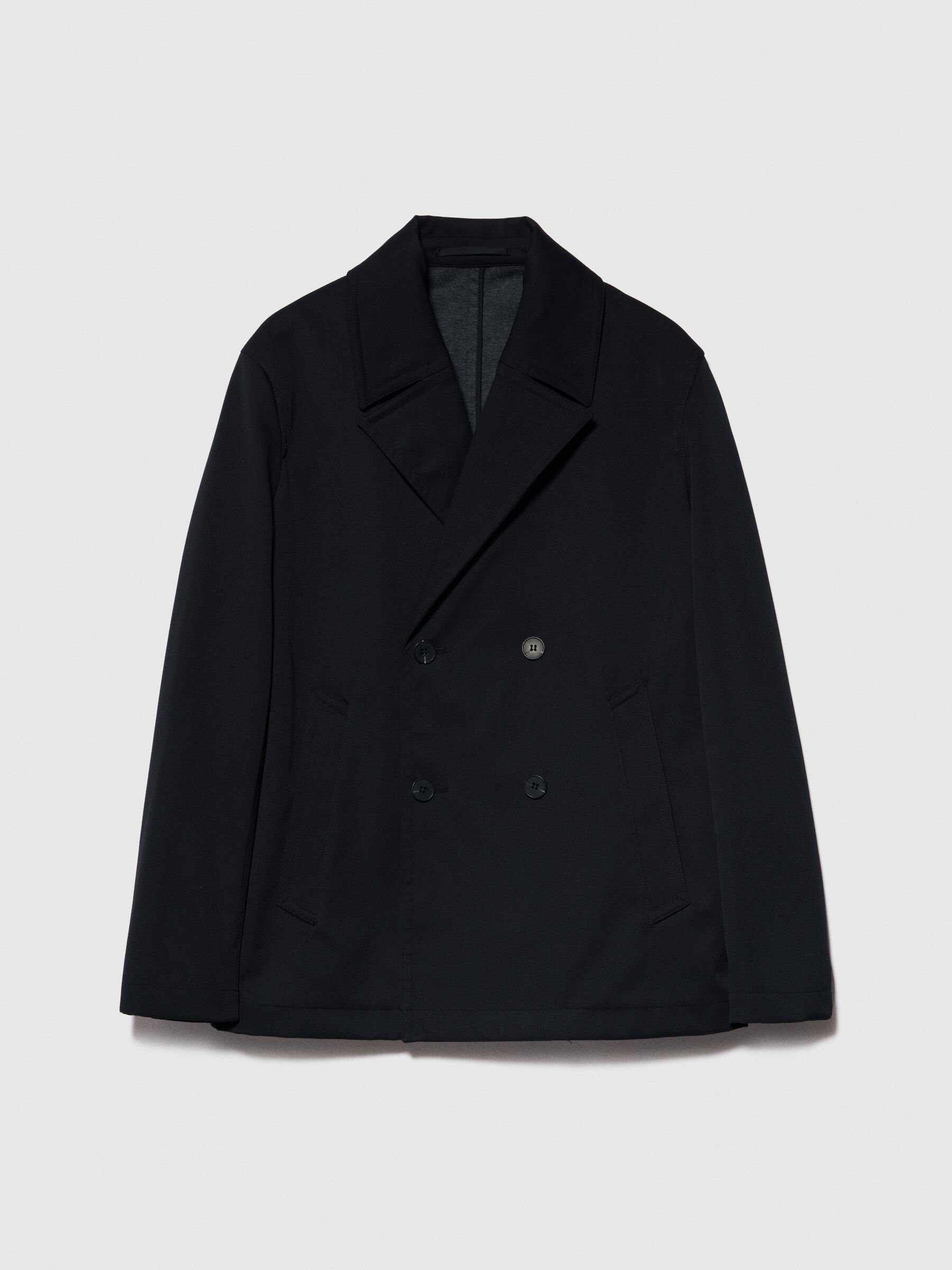 Double-breasted peacoat, Black - Sisley