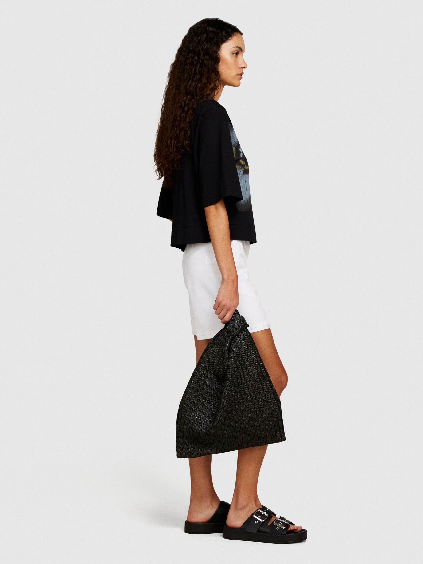 Organic cotton t-shirt with print Women image number null