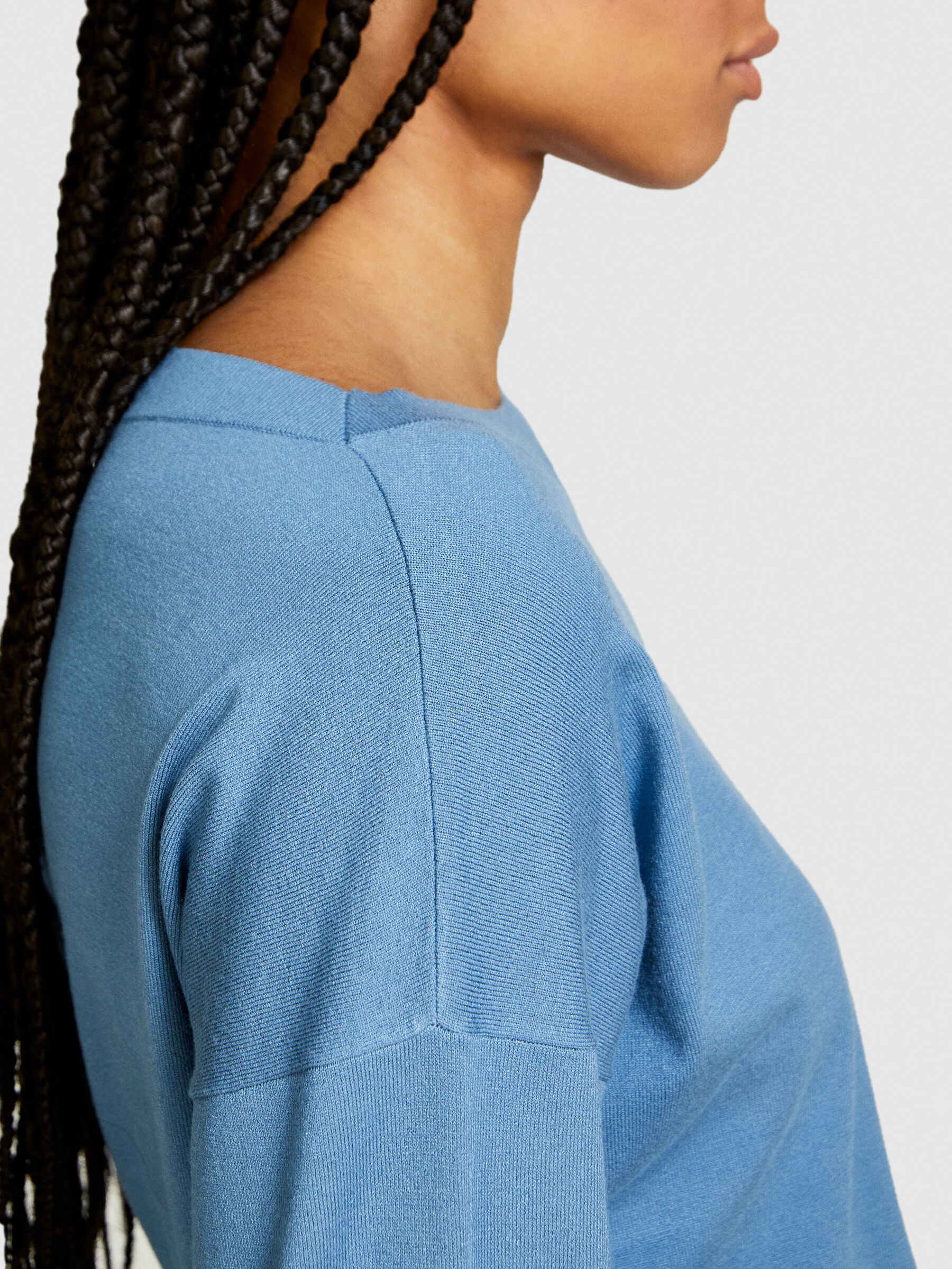 ニット・セーター IONSEOUL C boat neck loose KNIT Organic Linen Délavé Bateau Neck Top | EILEEN FISHER