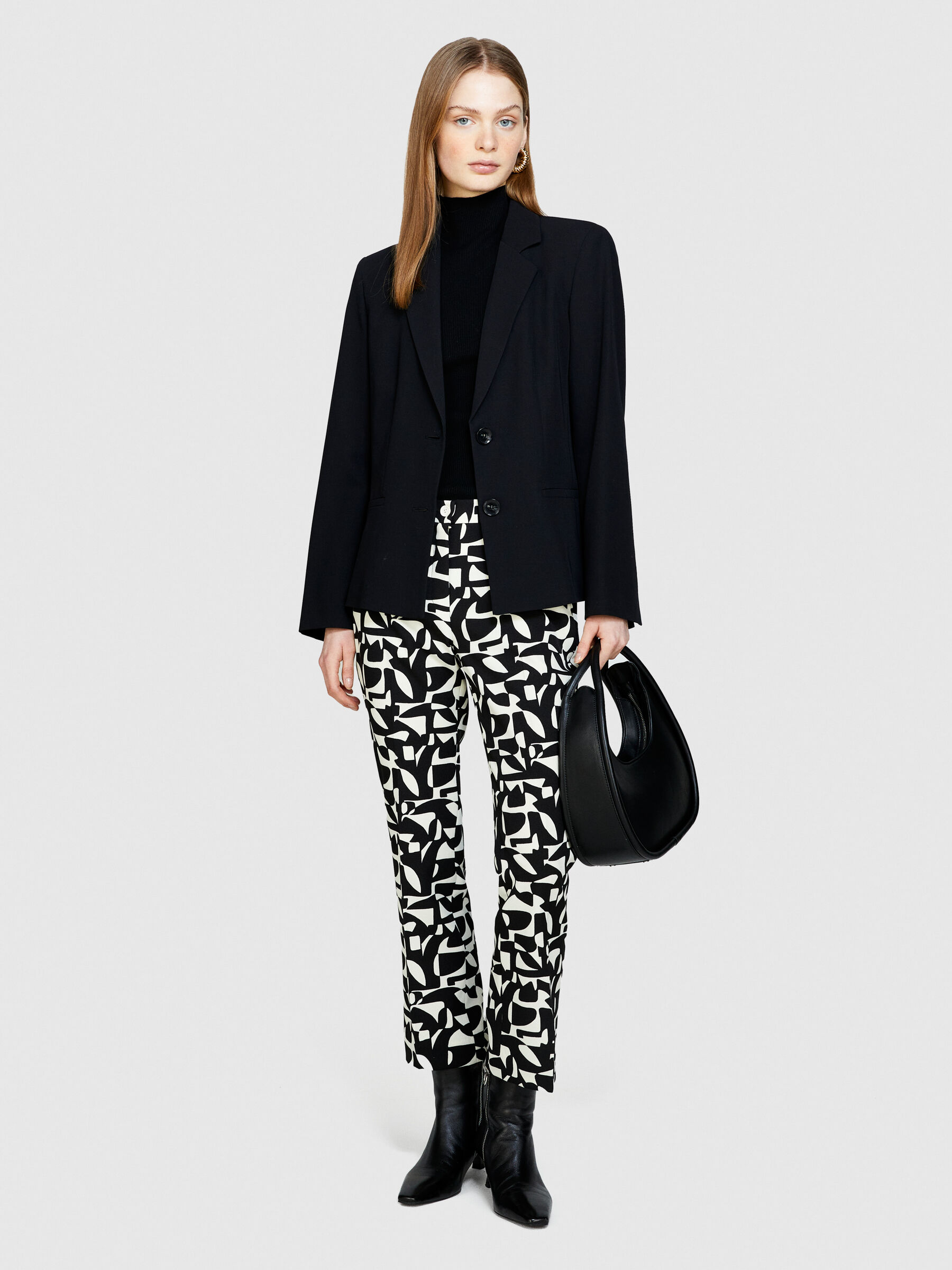 Printed cigarette trousers Women image number null