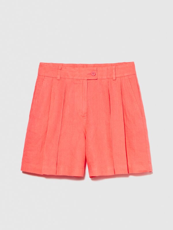 100% linen shorts 100% linen shorts - women's shorts | Sisley