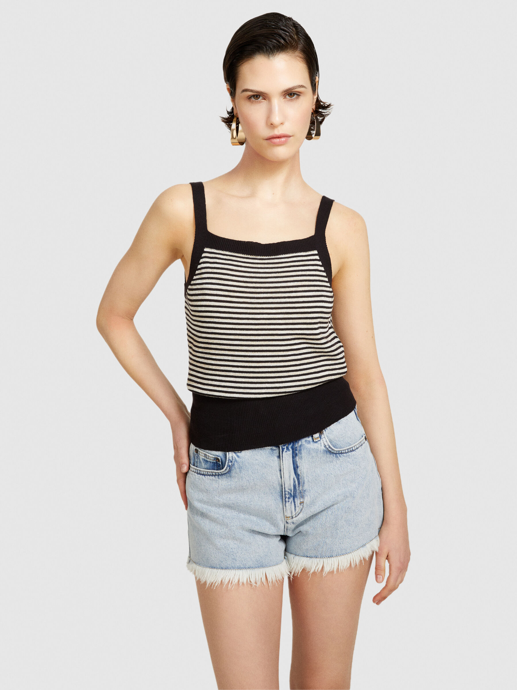 【美品】NOMADIK NY STRIPED TEE LLサイズ