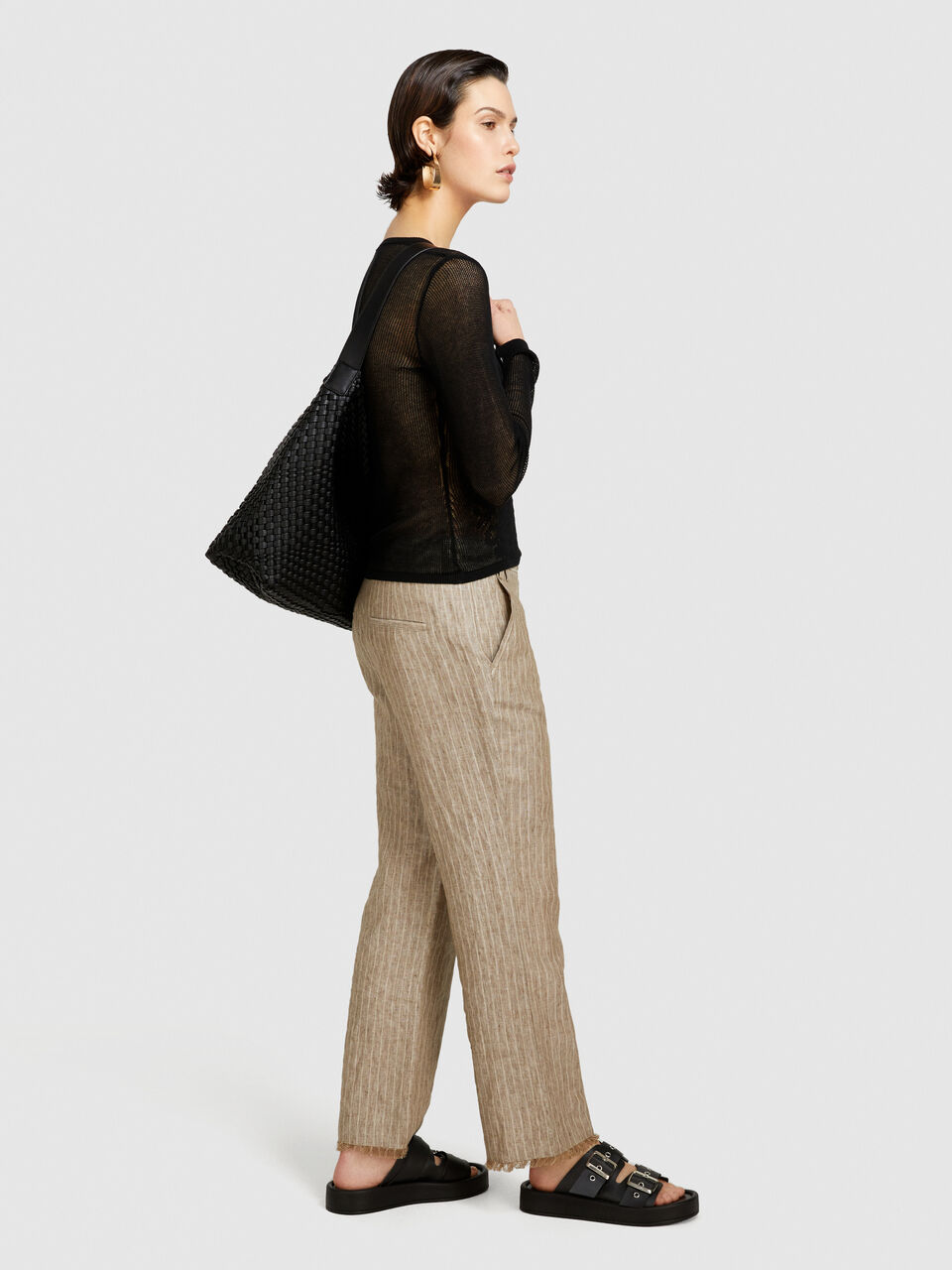 Sweater with floral lace Women image number null