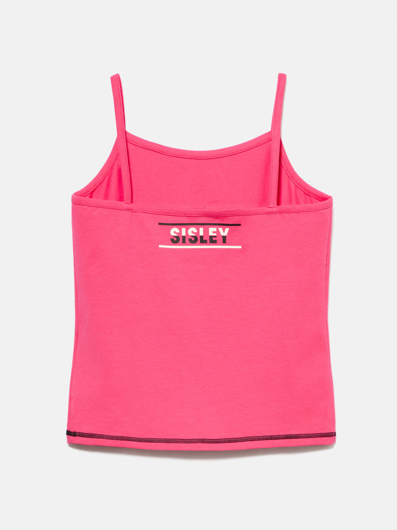 Tank top with logo, Pink - Sisley