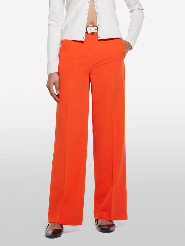 Orange palazzo trousers - women's palazzo trousers | Sisley