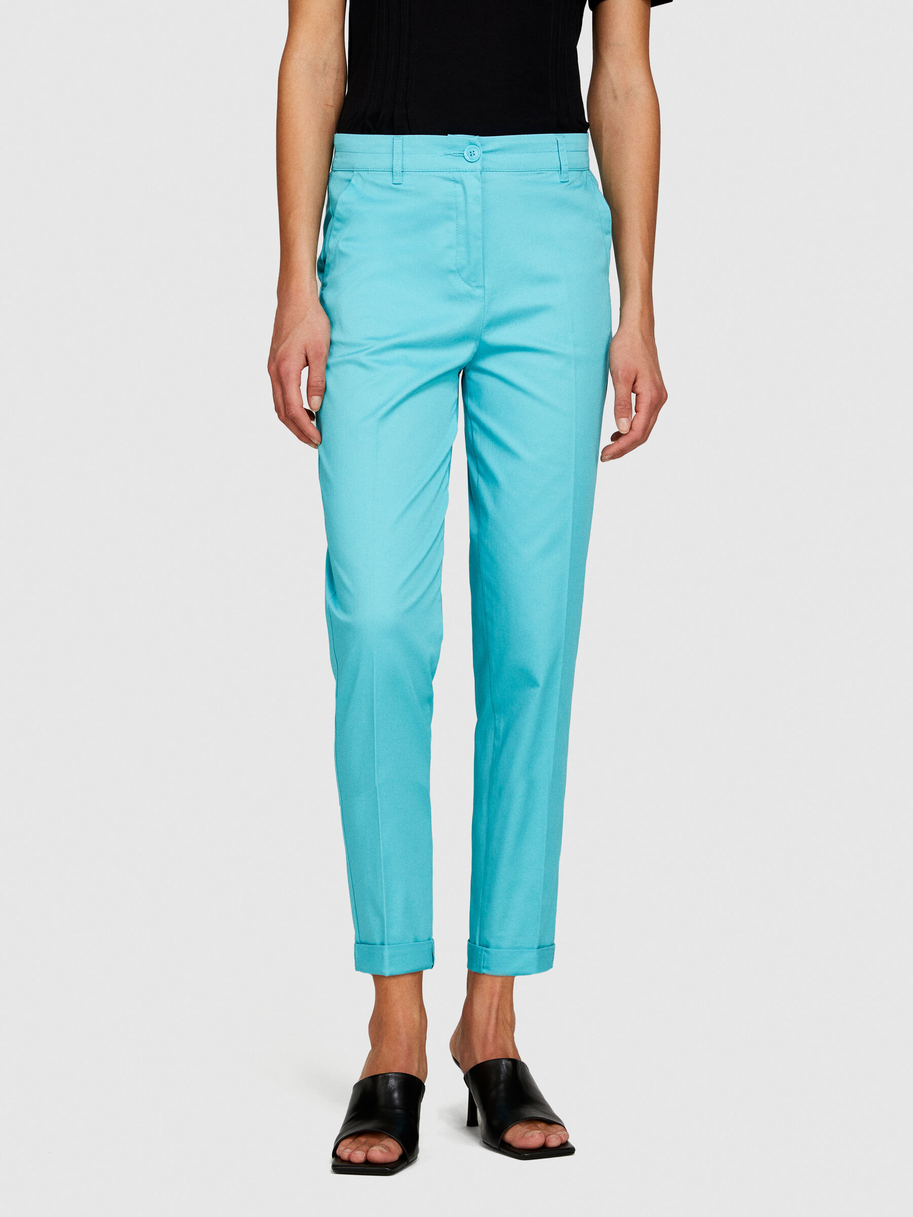 Cigarette trousers Turquoise Sisley