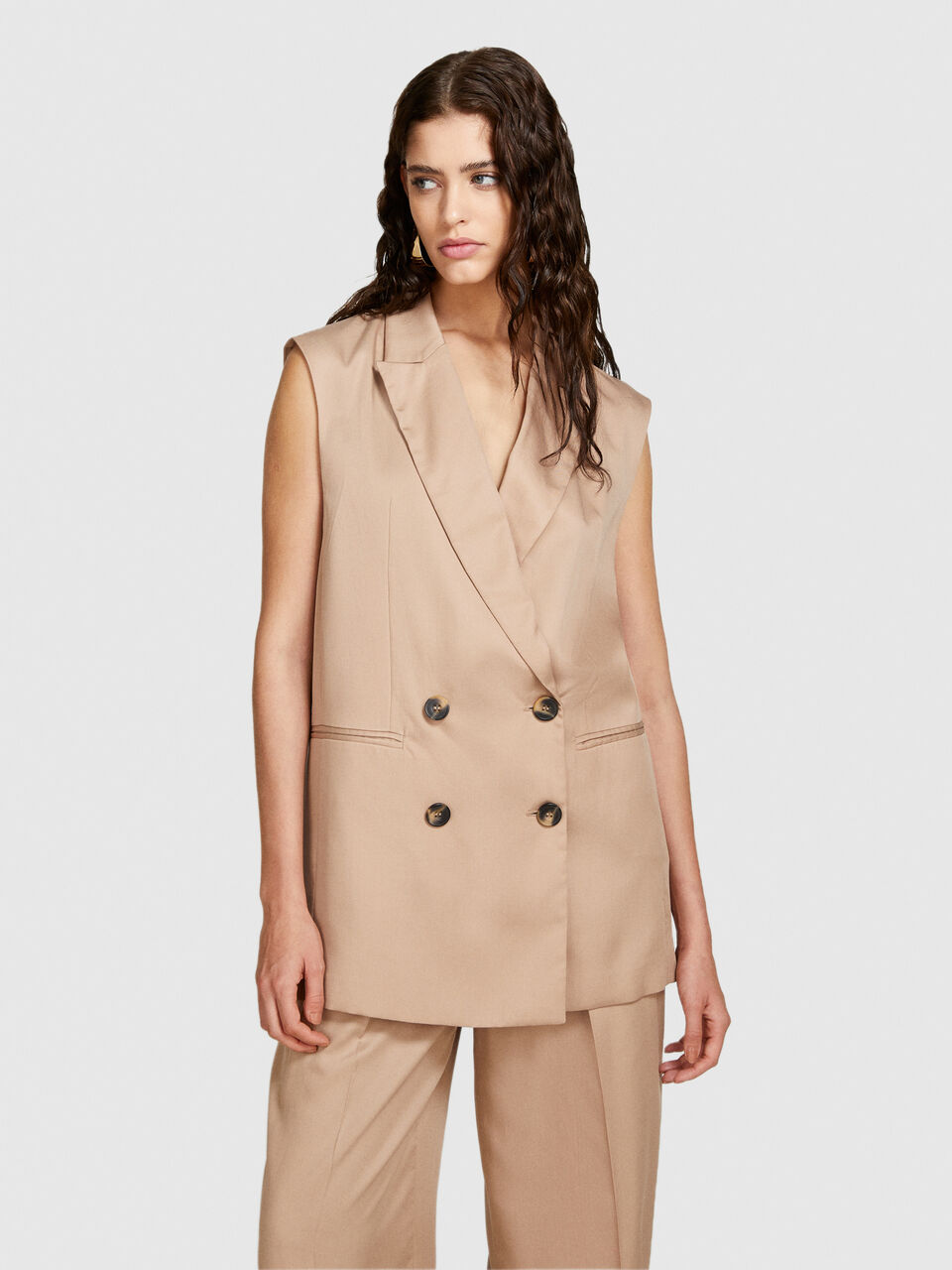 Double-breasted vest Women image number null