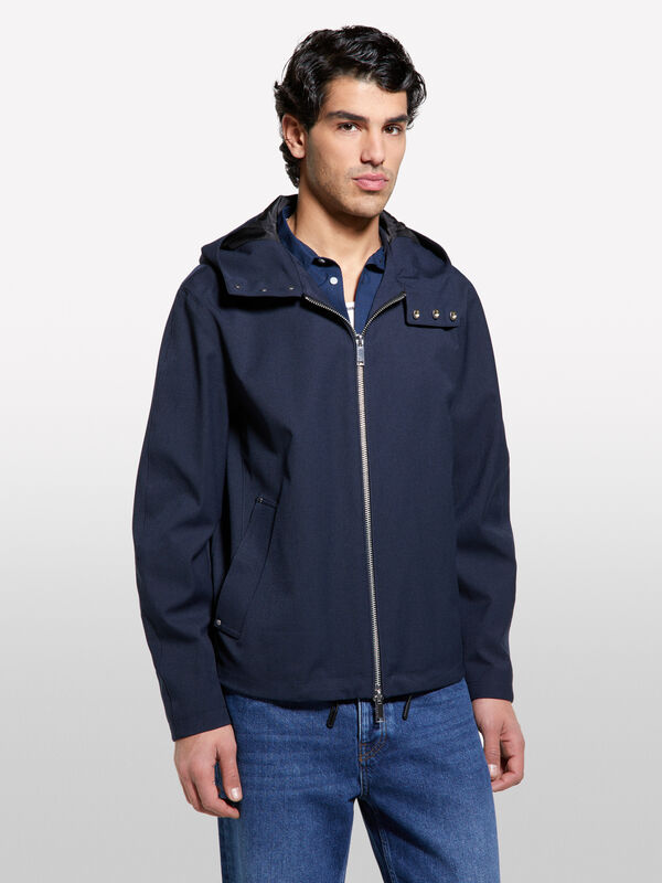 Hooded windbreaker jacket - men's jackets and coats | Sisley