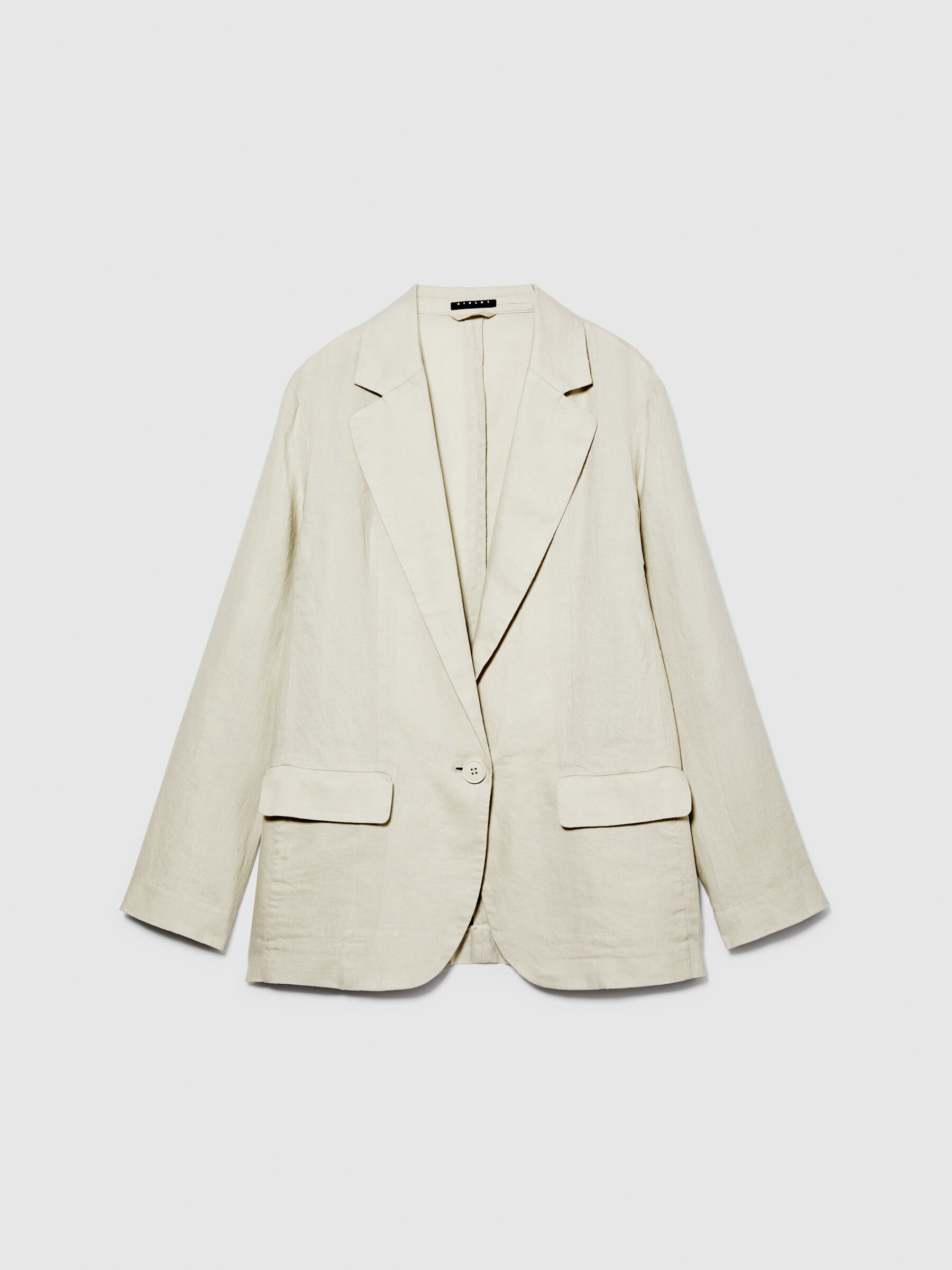 100% linen blazer, Beige - Sisley