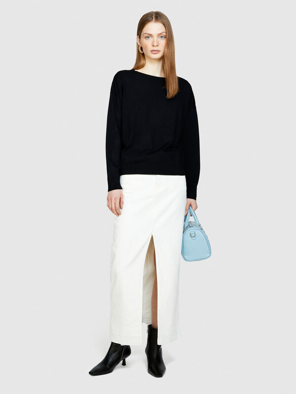 Boat neck sweater - women's boat neck sweaters | Sisley