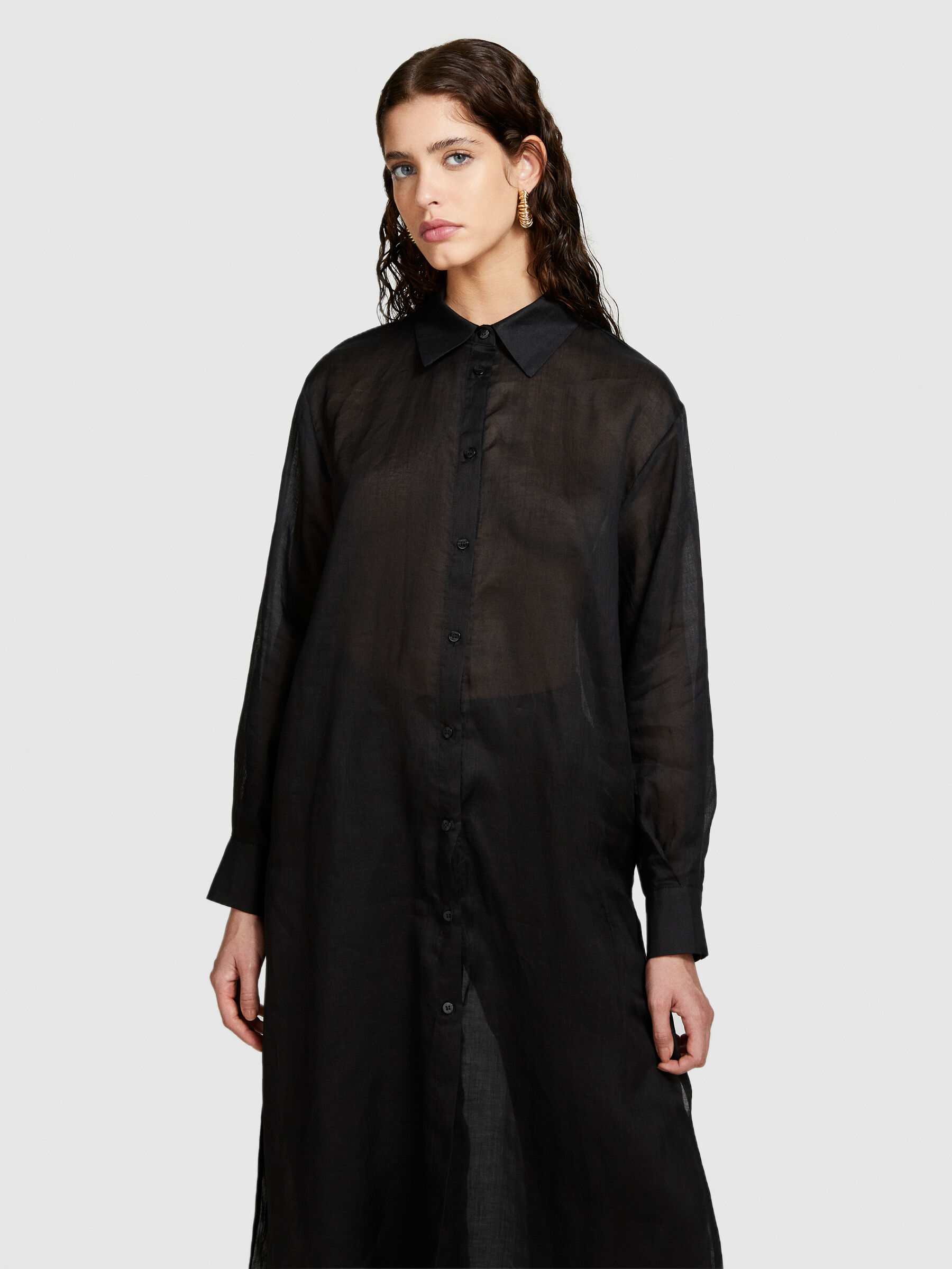 爆買い！ Ramie Sisley - Black shirt, maxi トップス