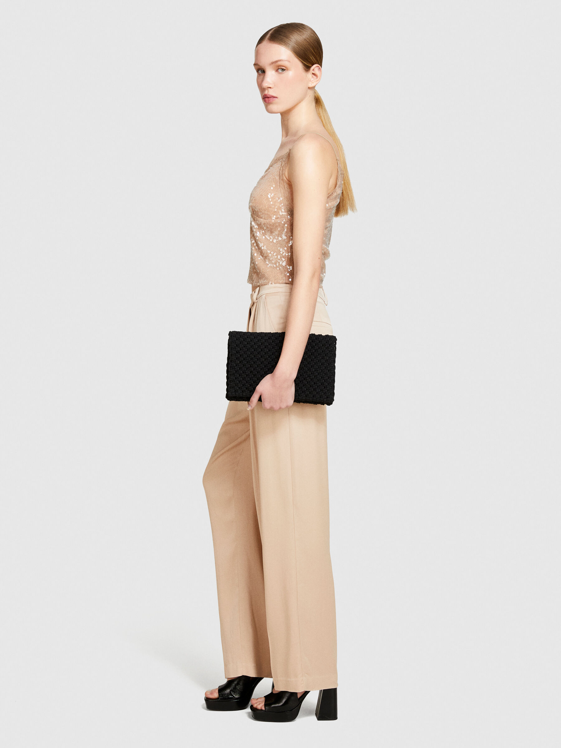 【極美品】GlamLips サイドベルト サテン WIDE-PANIS Fancy Gal Rhinestone Spiral Block Heels | Windsor