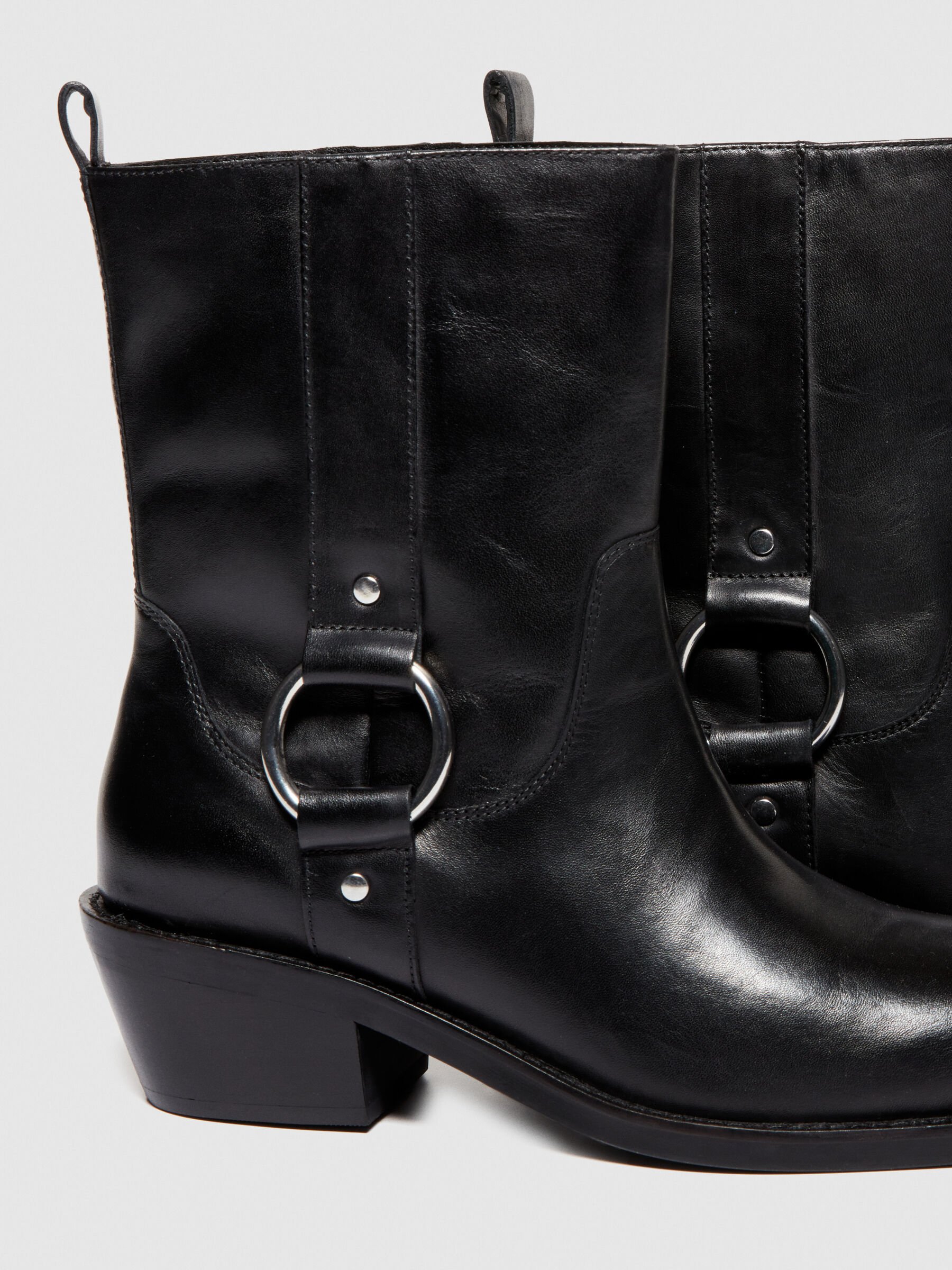 Ankle boots with metal ring Women image number null