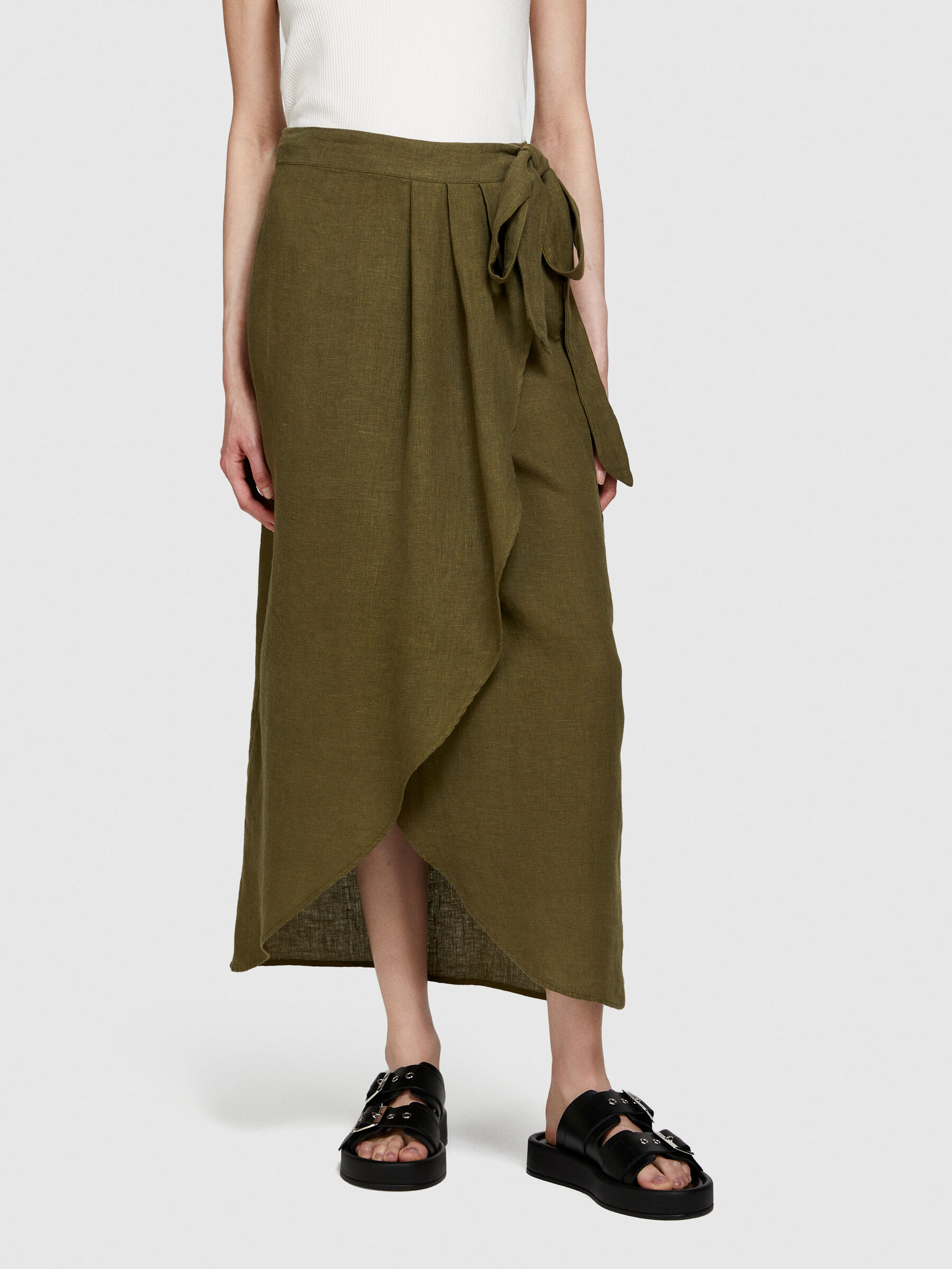 Pareo skirt in 100% linen Women image number null