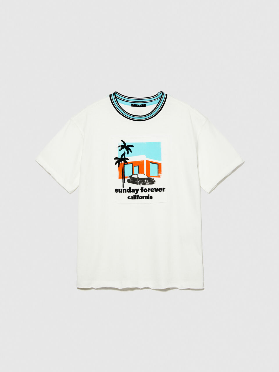 T-shirt with embroidered print Junior Boy image number null