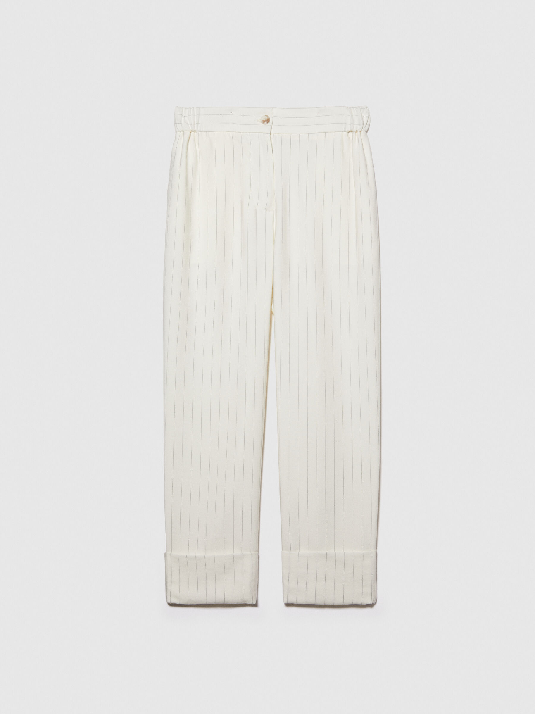 Striped flare-fit trousers Women image number null