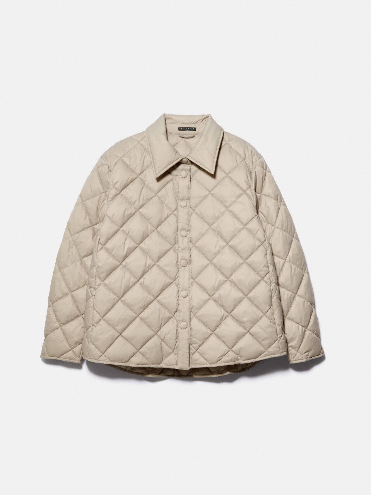 Quilted shirt-jacket, Beige - Sisley