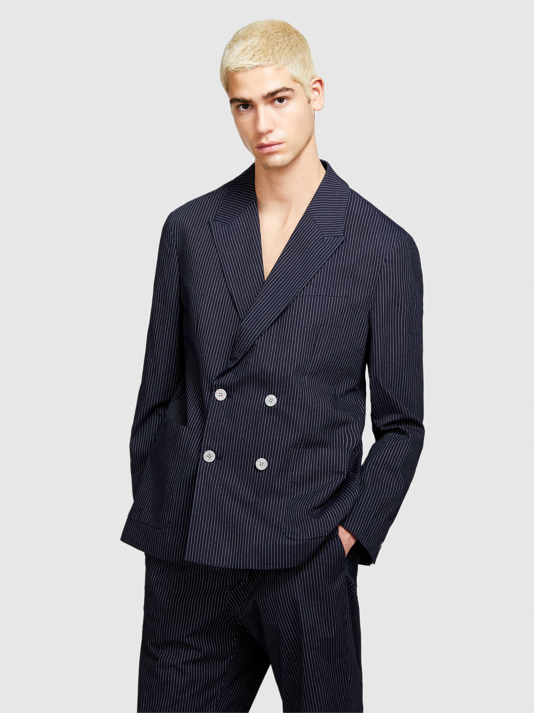 Striped blazer Men image number null